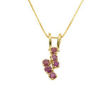 Natural Ruby Pendant made in 18k Gold Vermeil with Round Natural Red Ruby in Prong setting, July Birthstone gift idea, symbolizes nobility, purity, and passion, ideal for everyday wear and perfect for birthday gifting and special occasions.