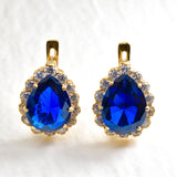Stunning created sapphire earrings in 18k gold vermeil, ideal for daily wear and a meaningful September birthday gift.