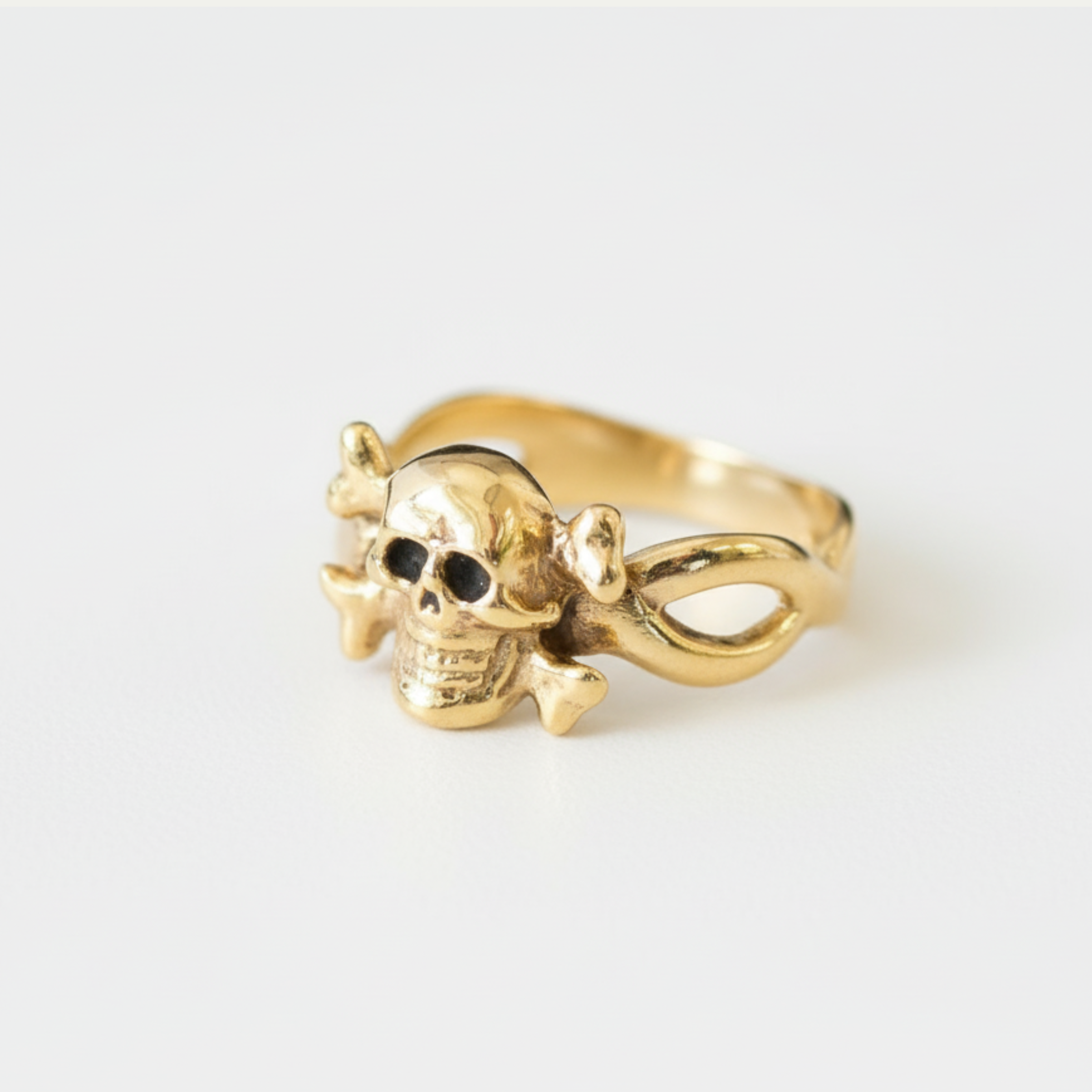Gold Skull Ring - Chic gothic style in 18k Gold Vermeil. A standout piece for everyday wear and meaningful celebrations.