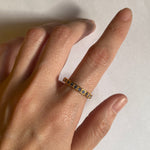 18k Gold Tanzanite Ring, Blue Eternity Ring, Gift For Sister