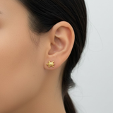 Charming Gold Turtle Earrings - Cute Gold Tortoise Studs crafted in 18k Gold Vermeil, great for birthdays and everyday elegance.