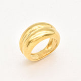 Gold vermeil variant of the solid 925 sterling silver ring, featuring the same domed band style.