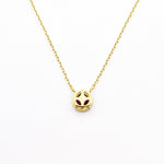 Handcrafted Genuine Ruby Necklace, Solid Gold Ruby Necklace, Real Ruby Pendant