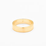 Handcrafted Wide Gold Band, Thick Gold Ring, Gold Wedding Ring