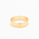 Handcrafted Wide Gold Band, Thick Gold Ring, Gold Wedding Ring