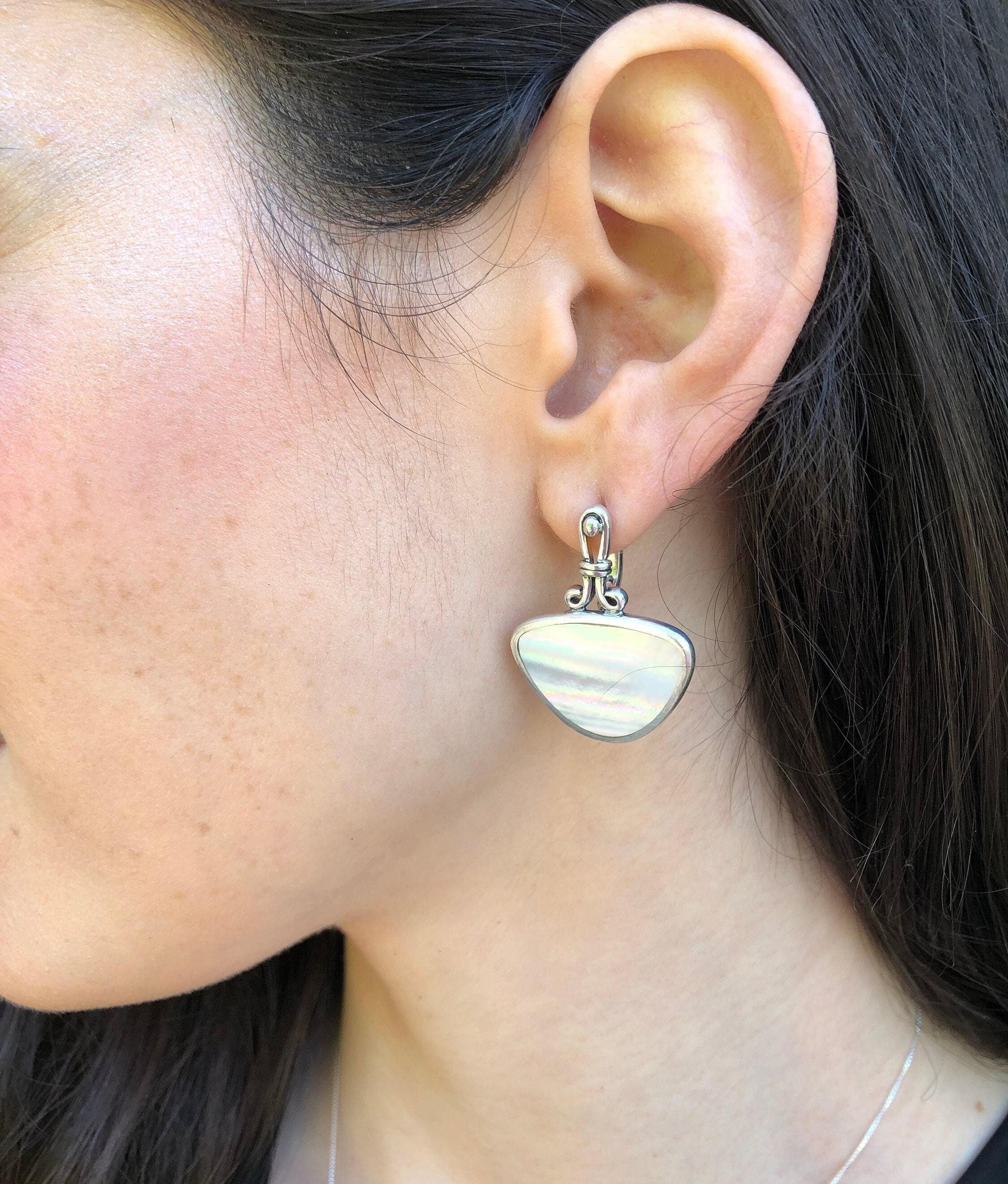Statement Pearl Earrings, Natural Pearl Earrings, Dangling Earrings, Vintage Pearl Earrings, Asymmetric Earrings, Irregular Pearl Earrings
