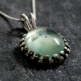 Prehnite Pendant, Artistic Pendant, Natural Prehnite, Unique Pendant, May Birthstone, May Pendant, Green Pendant, Solid Silver Pendant, 925