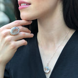 Large Topaz Ring, Natural White Topaz, Statement Ring, December Birthstone, Vintage Ring, Big Diamond Ring, Chunky Ring, Solid Silver Ring