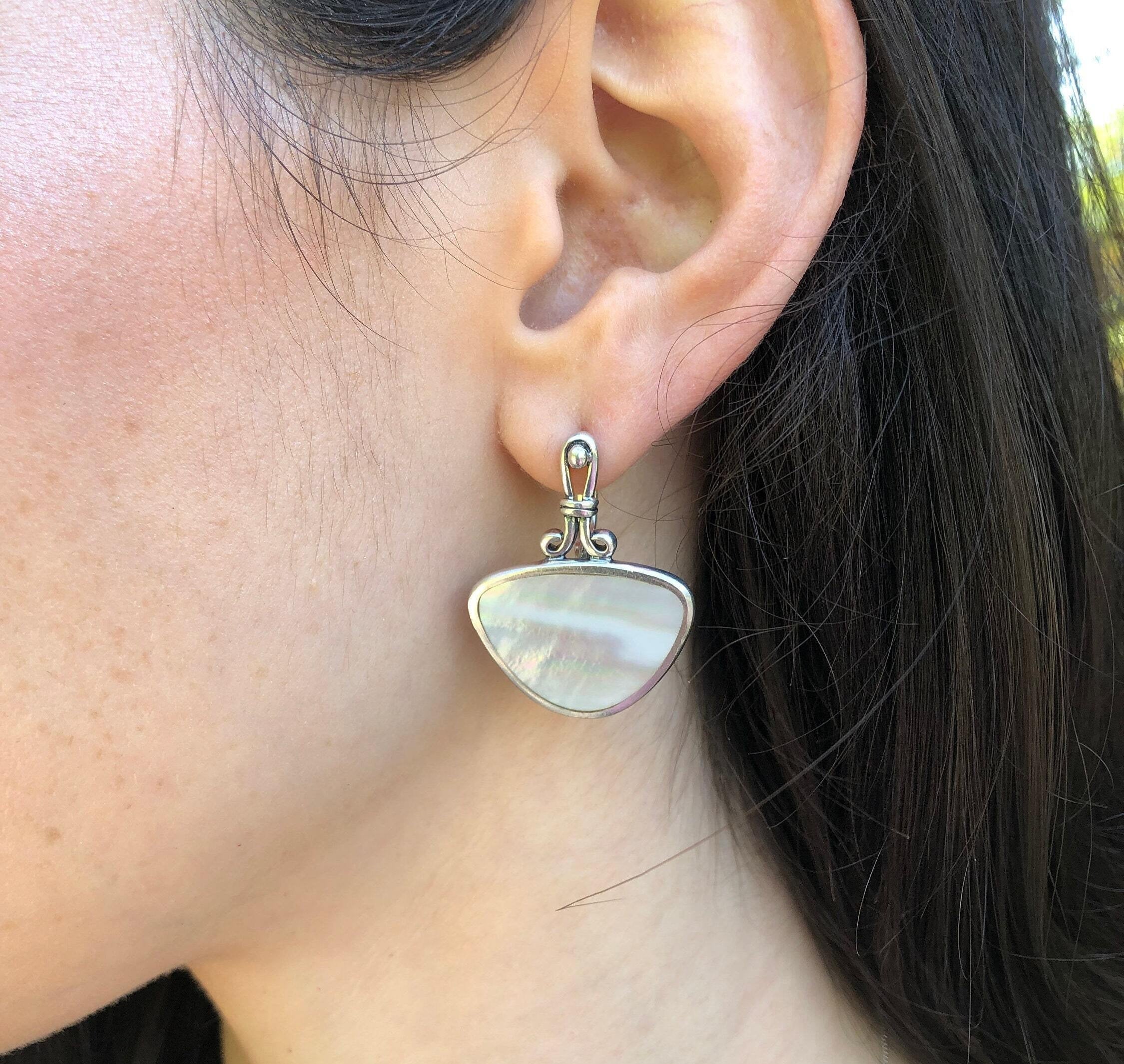 Statement Pearl Earrings, Natural Pearl Earrings, Dangling Earrings, Vintage Pearl Earrings, Asymmetric Earrings, Irregular Pearl Earrings