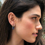 Kyanite Earrings - Blue Ribbon Earrings - Vintage Drop Earrings