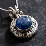 Kyanite Necklace - Egyptian Necklace - Natural Blue Kyanite Pendant
