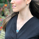 Kyanite Necklace - Natural Blue Kyanite Necklace - Large Blue Pendant