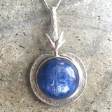 Kyanite Necklace - Natural Blue Kyanite Necklace - Large Blue Pendant