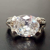 Large Diamond Ring - Sparkly Vintage Ring - Brilliant Diamond Ring