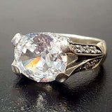 Large Diamond Ring - Sparkly Vintage Ring - Brilliant Diamond Ring