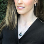 Created Sapphire Pendant made in 925 Sterling Silver with Round Created Blue Sapphire in Bezel setting, September Birthstone gift idea, symbolizes sincerity, truth, and faithfulness, ideal for everyday wear and perfect for birthday gifting and special occasions.