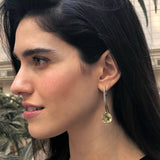 Long Yellow Earrings - Lemon Quartz Earrings - Drop Rope Earrings