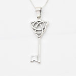 Long key pendant in Solid 925 Sterling Silver