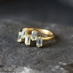 Luxurious blue topaz ring perfect for elegant styling or gemstone collectors.