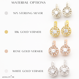 Chart showing available metal finishes for beaded hoop earrings including silver, gold, and rose gold