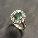 Stunning 925 Sterling Silver ring with a Created Mint Emerald, ideal for daily wear and memorable birthday gifts.