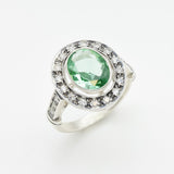 Created Emerald Ring made in 925 Sterling Silver with Created Mint Emerald in Bezel setting, May Birthstone gift idea, symbolizes, ideal for everyday wear and perfect for birthday gifting and special occasions.