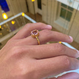 Morganite Engagement Ring - Pink Promise Ring - Gold Morganite Ring