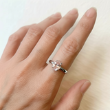 Elegant Oval Morganite Ring in 925 Sterling Silver, perfect for daily wear and special celebrations. Pink solitaire design.