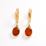 1118-E-nCAR: Gold Vermeil 18k Carnelian 10x8 cabochon