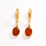 1118-E-nCAR: Gold Vermeil 18k Carnelian 10x8 cabochon