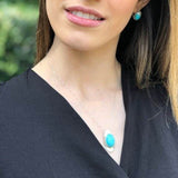 Natural Kyanite Necklace - Blue Statement Necklace - Oval Vintage Pendant