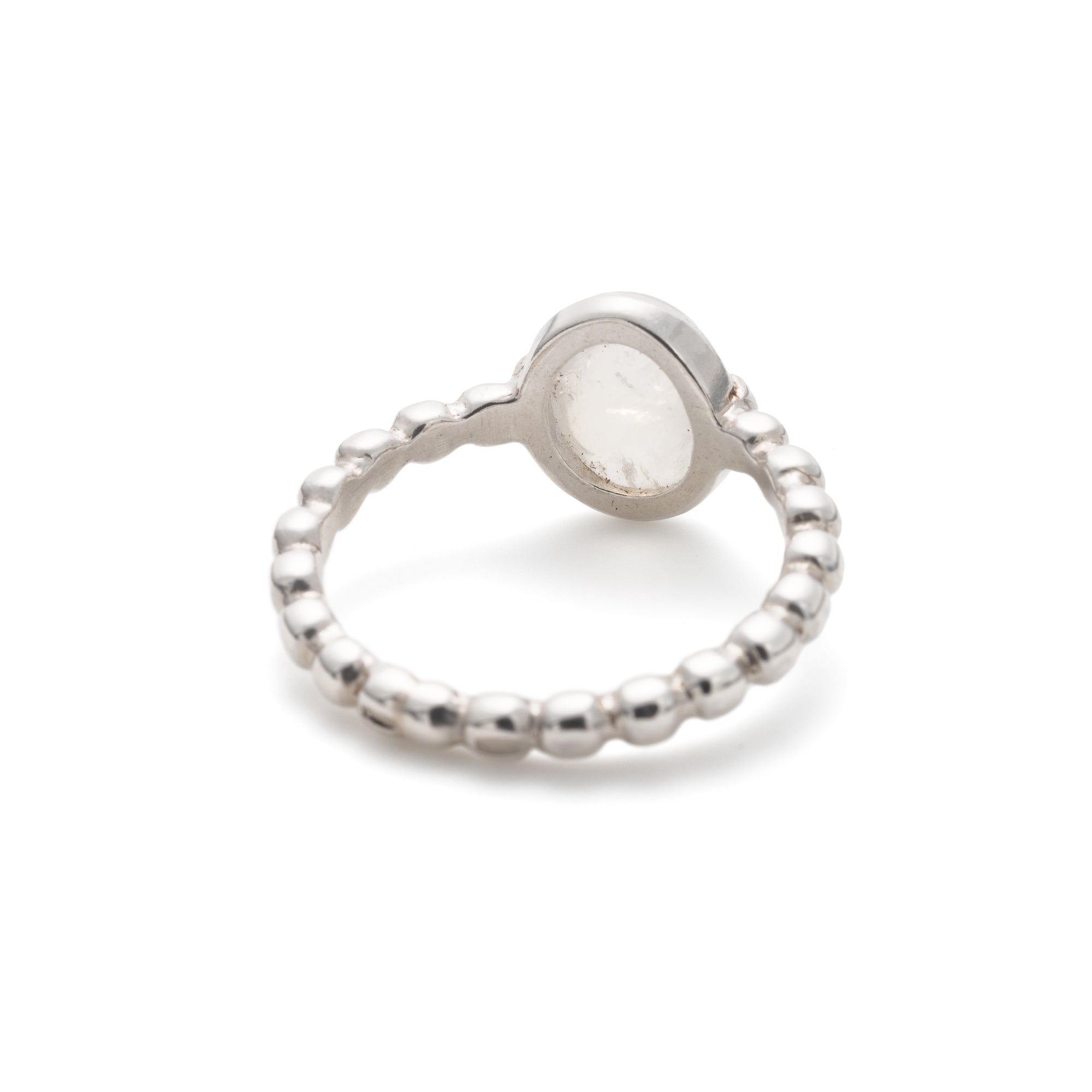 Natural Moonstone ring crafted in sterling silver for grounding style, known to reduce stress and support balance, great for birthday gifting or calm mornings.