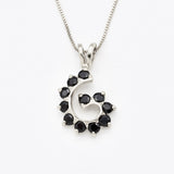 Spiral Onyx Pendant - Black Swirl Necklace - Statement Onyx Necklace