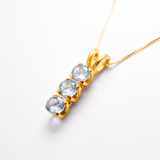 2104-P-nBTT: Gold Vermeil 18k Blue Topaz 5mm