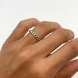 Elegant 925 Sterling Silver ring featuring a vibrant natural green emerald, perfect for birthdays and special occasions.