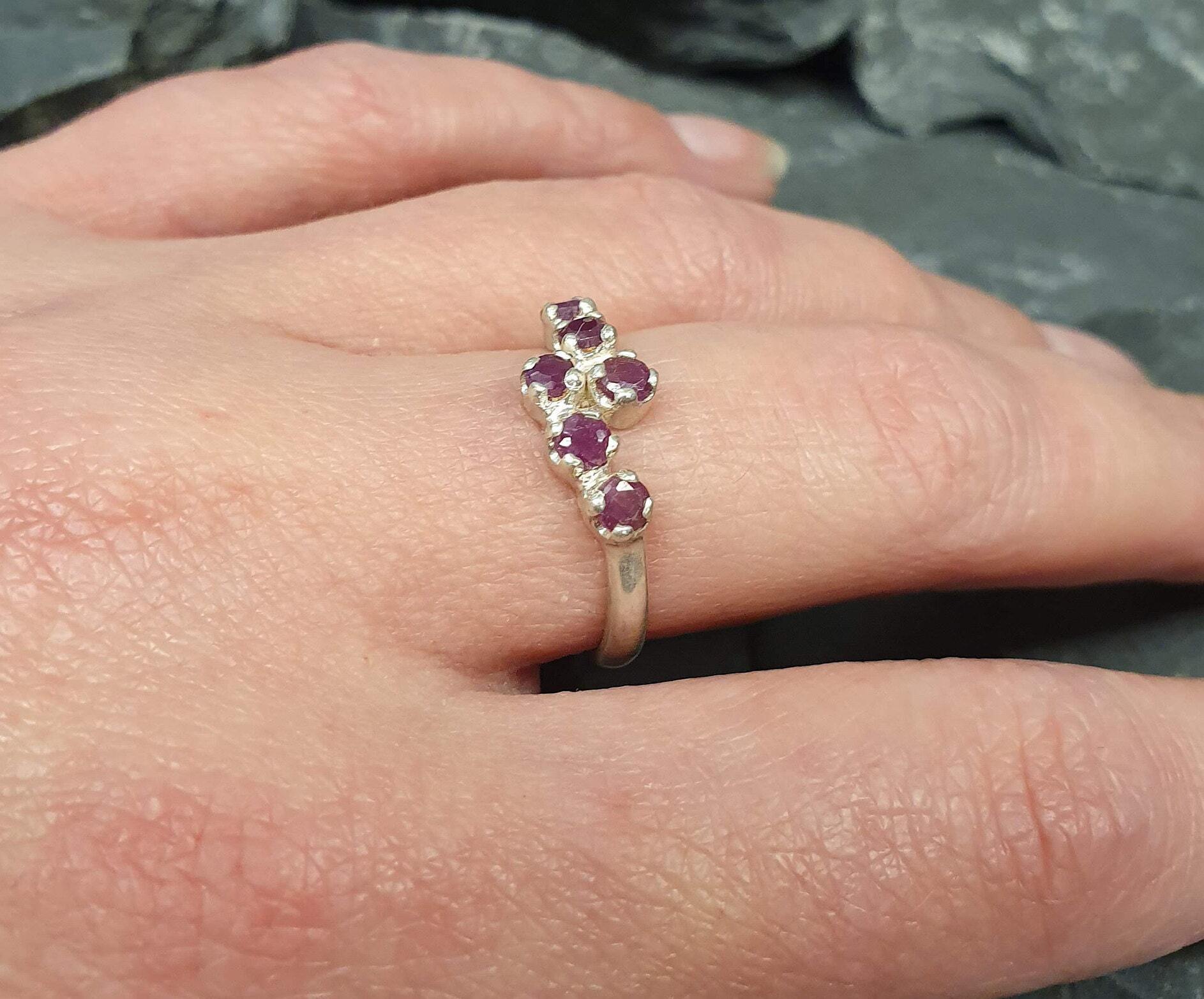 Elegant 925 Sterling Silver Natural Ruby Ring, perfect for July birthdays and special occasions, symbolizing passion and purity.