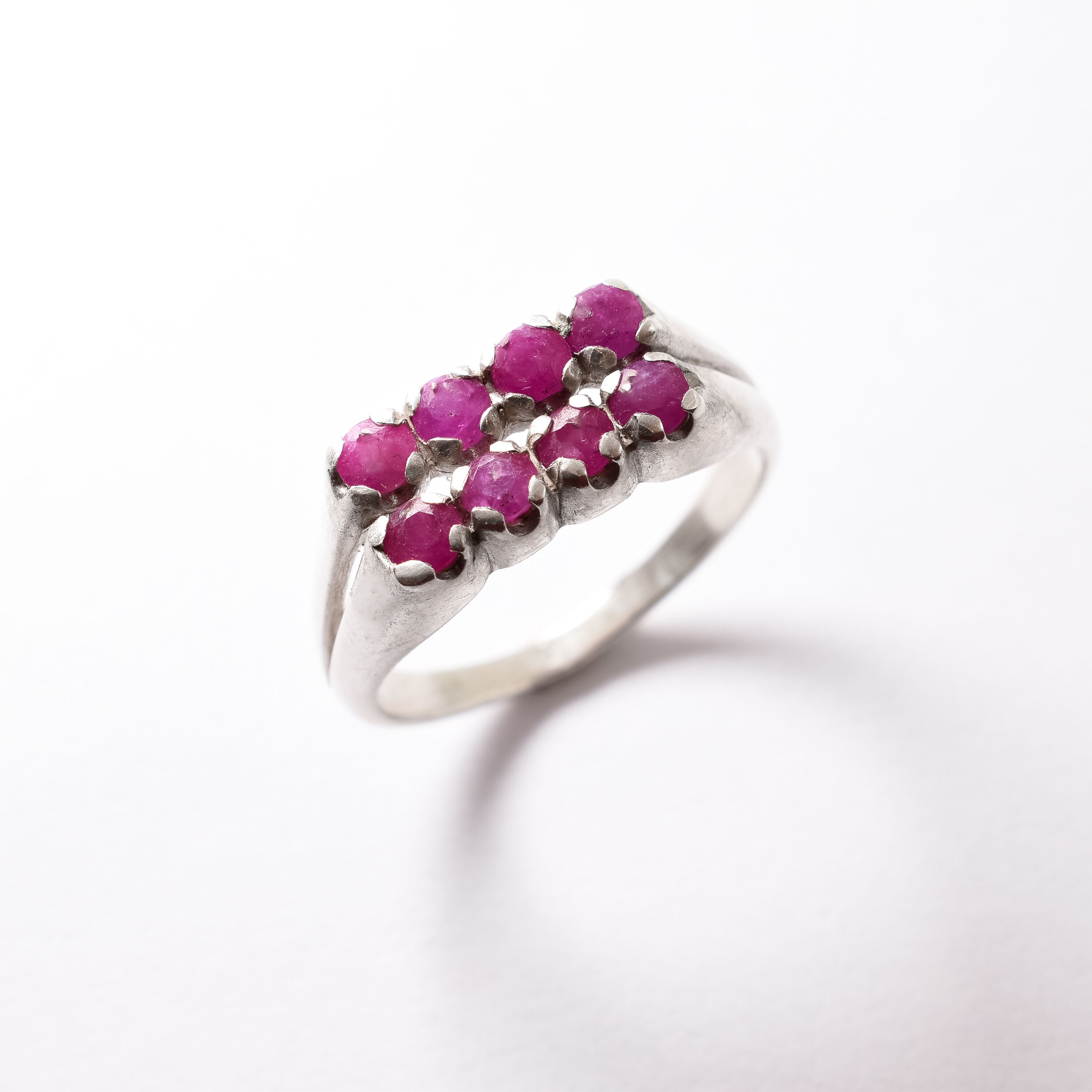Natural Ruby Ring made in 925 Sterling Silver with Round Natural Red Ruby in Channel-Set setting, July Birthstone gift idea, symbolizes nobility, purity, and passion, ideal for everyday wear and perfect for birthday gifting and special occasions.