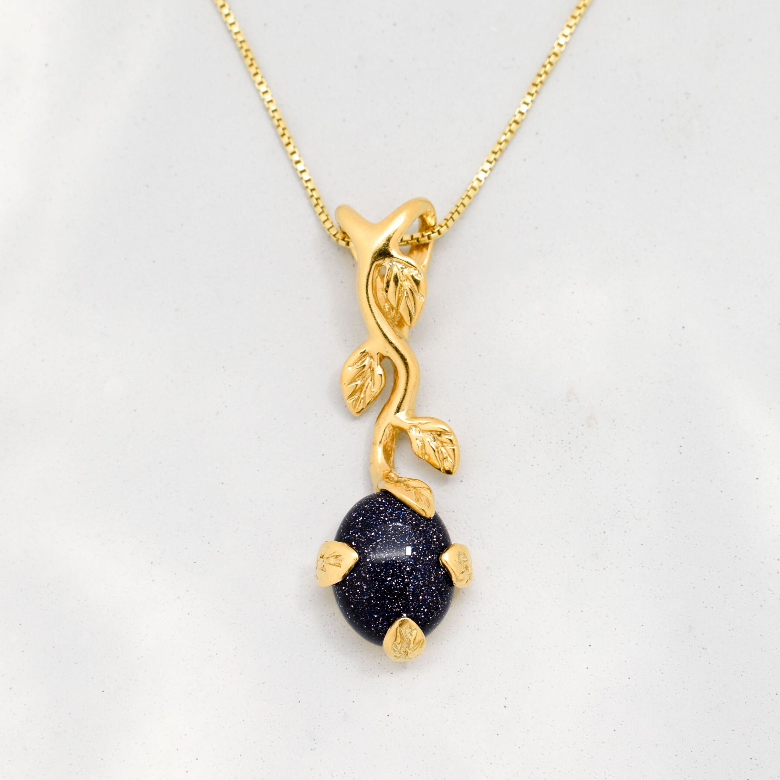 Sandstone Pendant, Natural Sandstone, Sandstone Flower Pendant, Blue Leaf Pendant, Branch Pendant, Blue Flower Pendant, Floral Pendant, Gift For Her