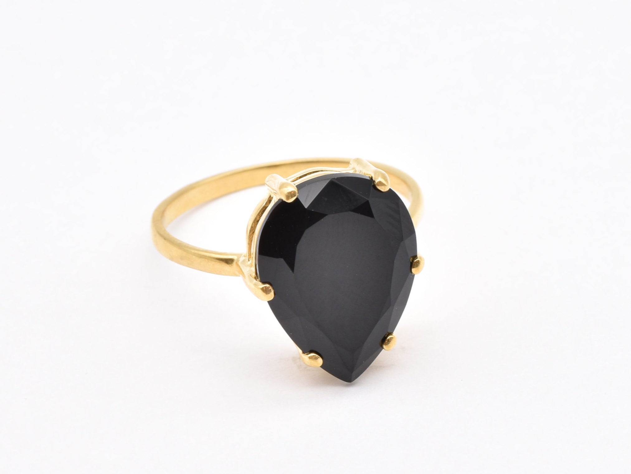 Onyx Ring exudes refined elegance perfect for formal evening wear.