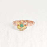 Charming Rose Gold Opal Daisy Ring, ideal for everyday elegance and thoughtful gifting on birthdays or special events.