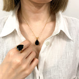 A minimal Onyx Ring ideal for chic, everyday confidence.