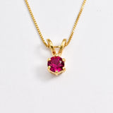 2910-P-cRUB: Gold Vermeil 18k Created Ruby