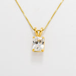 1059/1-P-cCZZ: Gold Vermeil 18k CZ 8x6 octagon