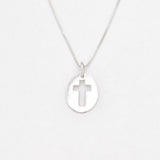 Rose Gold Cross Necklace - Minimalist Christian Pendant - Faith Necklace for Women