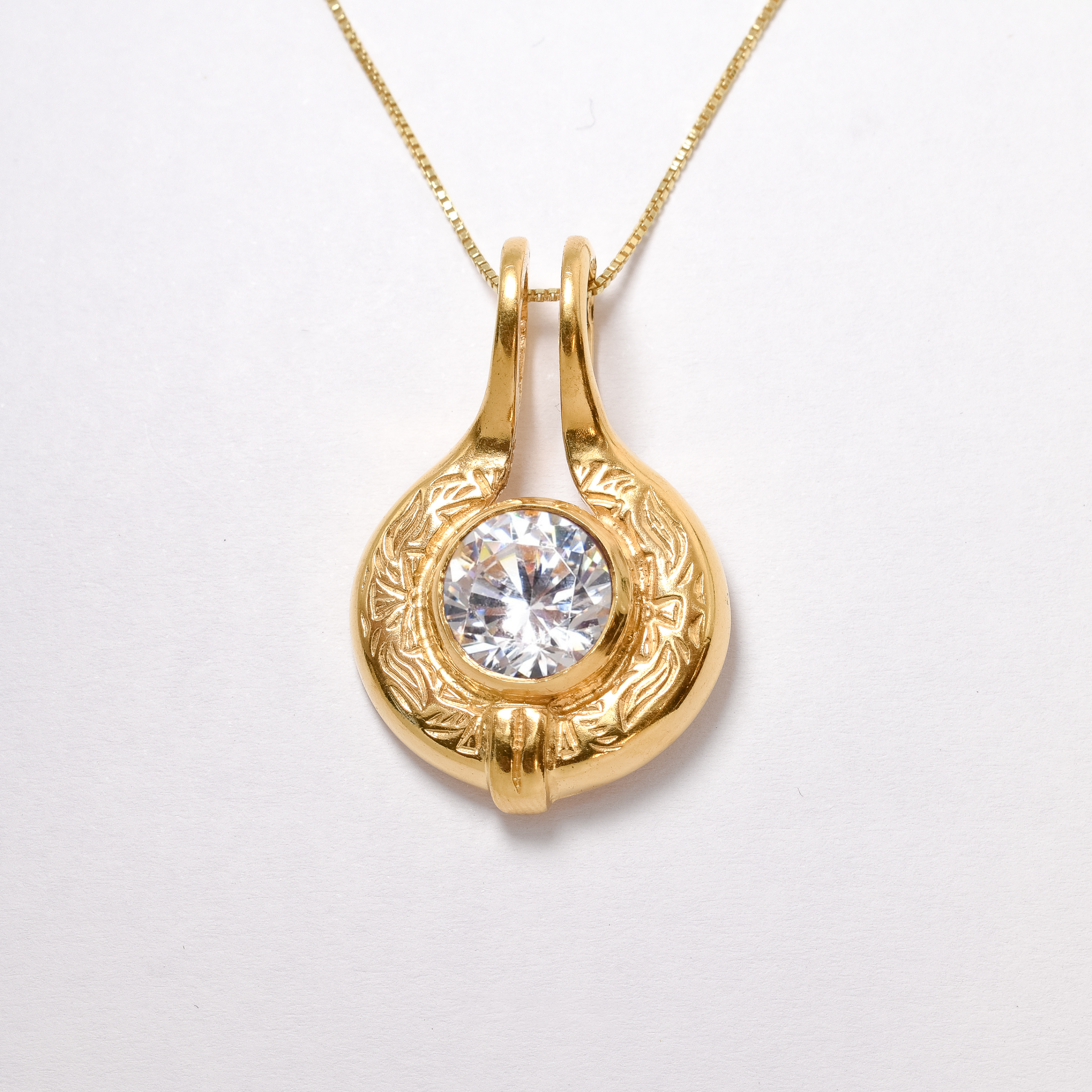 2021-P-cCZZ: Gold Vermeil 18k CZ 10mm