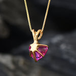 Pink Alexandrite pendant as a July birthstone gift, symbolizing passion and deep connection