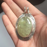 Prehnite Necklace - Large Prehnite Necklace - Green Statement Necklace