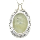 Prehnite Necklace - Large Prehnite Necklace - Green Statement Necklace