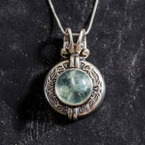 Prehnite Pendant - Egyptian Necklace - Vintage Statement Necklace
