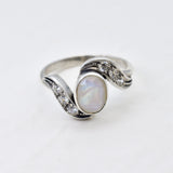 Vintage Moonstone Ring - Gold Antique Band, Natural Moonstone Ring, June Birthstone Ring